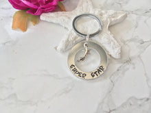 Super star Hand stamped washer keyring - with shooting star charm - Fred And Bo