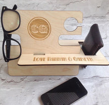 Bedside caddy / mobile phone valet - Personalised - Fred And Bo