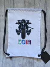 Pirate skeleton biker - Personalised drawstring gym bag - - Fred And Bo