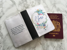 Passport cover holder- floral wreath - Fred And Bo