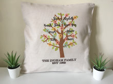 Family tree cushion pillow - personalised - Fred And Bo