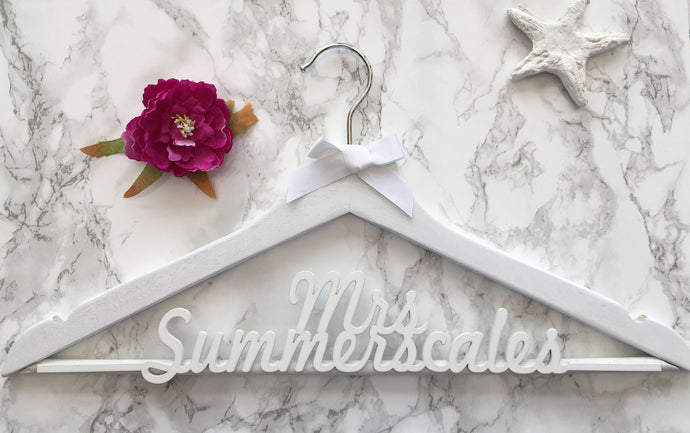 Personalised bride Wedding suit hanger black groom - Fred And Bo