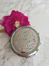 Compact Mirror- hand stamped- Nothing changes if nothing changes - Fred And Bo