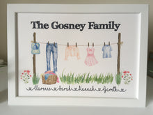 Family Clothes Line Framed Print - Fred And Bo