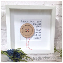 Mum's are like buttons frame - mum gift - Fred And Bo
