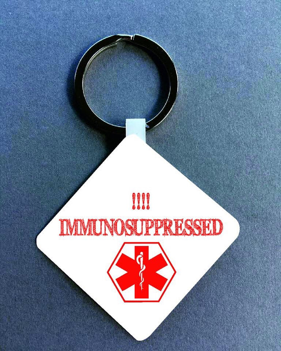 Immunosuppressed Medical Alert Keyring. - Fred And Bo