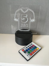Football top Personalised Acrylic Colour Changing LED Night Light with remote control - Fred And Bo