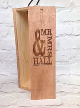 Wine box - Personalised Mr & Mrs - wedding gift - Fred And Bo