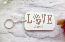 HANDPRINT engraved love keyring - Fred And Bo
