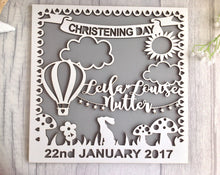 Baby Girl christening day laser cut wooden plaque - Fred And Bo