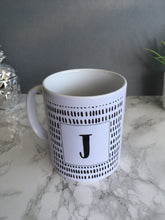Scandi Doodle dabs Initial- printed mug and glass coaster set - Fred And Bo