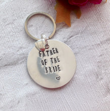 Father of the bride- hand stamped key chain - Fred And Bo