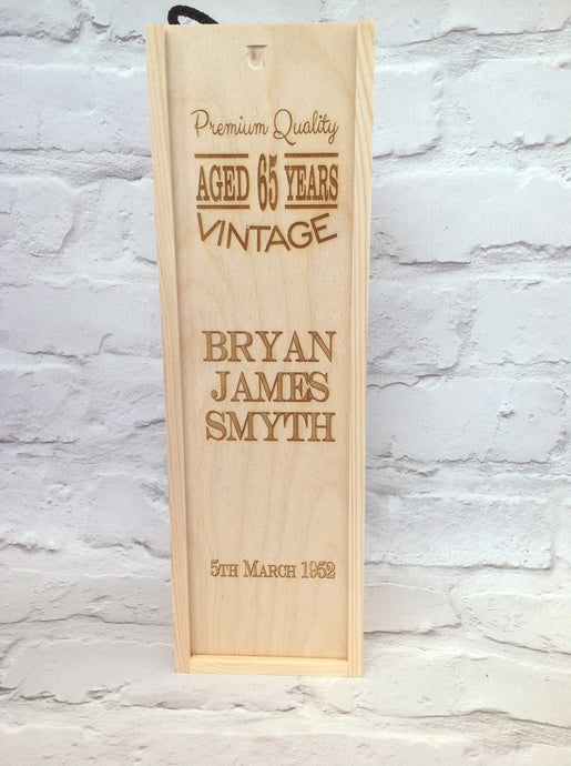 Wine box - Personalised Birthday gift - Fred And Bo