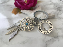 Dream catcher hand stamped keyring - Dream BIG little one - Fred And Bo