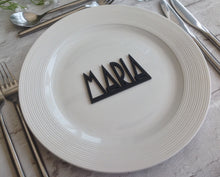 Wedding name place settings- laser cut names set of 10 Gatsby font - Fred And Bo