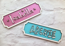 NAME in SPARKLE FONT- personalised Railway street sign vintage style name plaque - Fred And Bo