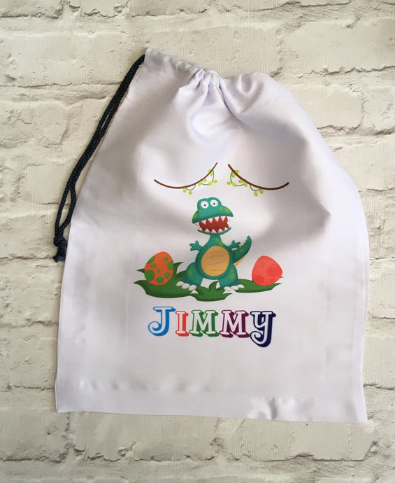 Personalised drawstring gym bag - Dinosaur design - Fred And Bo