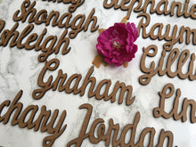 Wedding name place settings- laser cut names set of 10 - Fred And Bo