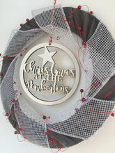 Grey, sparkle and red berry festive wreath - Fred And Bo