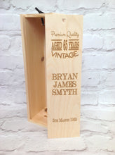 Wine box - Personalised Birthday gift - Fred And Bo