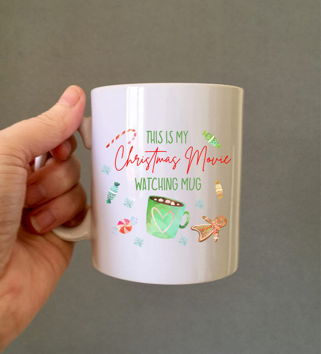 My Christmas movie watching mug- secret Santa gift ceramic mug - Fred And Bo