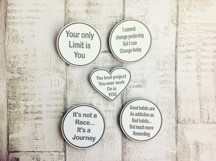 Motivation fridge magnets set of five - Fred And Bo