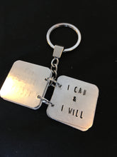 Hand stamped story book keyring - Fred And Bo