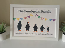 Penguin Family Framed Print - Fred And Bo