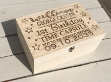 Personalised Wooden Baby Gift Box - Memory Keepsake Box - Fred And Bo