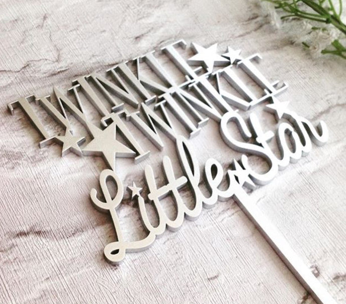 Twinkle little star cake topper - - Fred And Bo