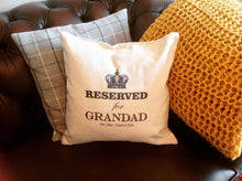 Reserved For.... Grandad - grandma - mum - dad - personalised cushion - Fred And Bo