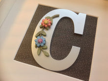 Floral Letter Inital Box Frame - Fred And Bo