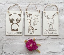 I love you as high as I can reach Giraffe engraved plaque - Fred And Bo