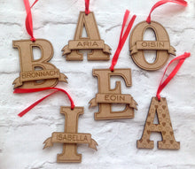 INITIAL Hanging decoration with personalised scroll- Christmas decor - Fred And Bo