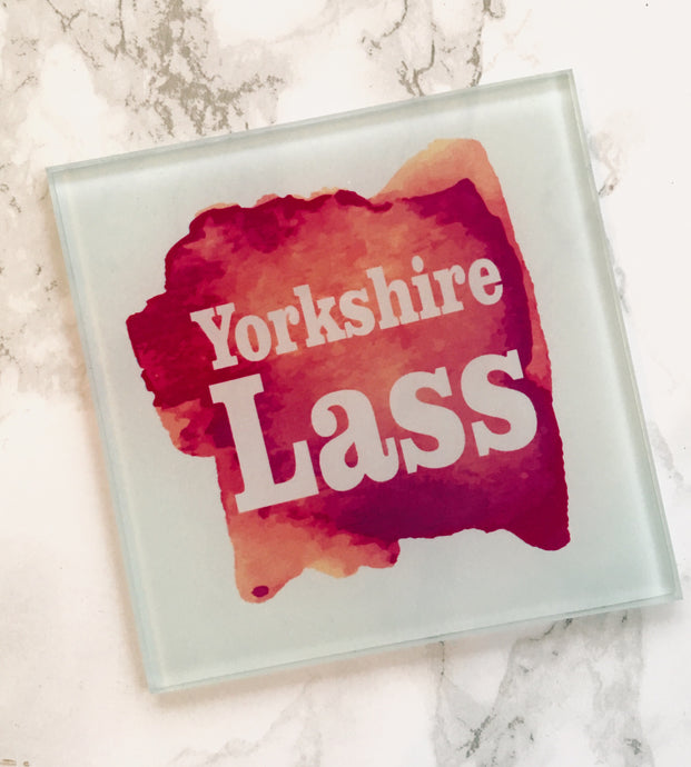 Yorkshire Lass Glass Coaster - Fred And Bo