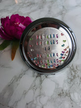 Compact Mirror- hand stamped- Nothing changes if nothing changes - Fred And Bo