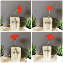 Poppy wooden flower - Flower In A Test Tube - Fred And Bo