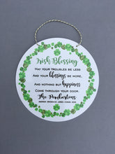 Irish Blessing Shamrock wreath Personalised Sign - Fred And Bo