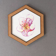 Hexagon wall art tile- cherry blossom 1 - Fred And Bo