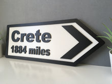 Road sign style- destination and miles - Fred And Bo