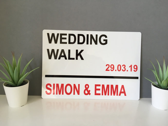 Wedding Personalised London style street sign - Fred And Bo