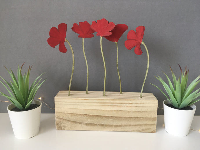 Poppy Flowers Window Box - Fred And Bo