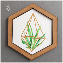 Hexagon wall art tile- set of 4 - Fred And Bo