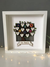 Family tree - Personalised handpainted with floral embellishments- framed - Fred And Bo