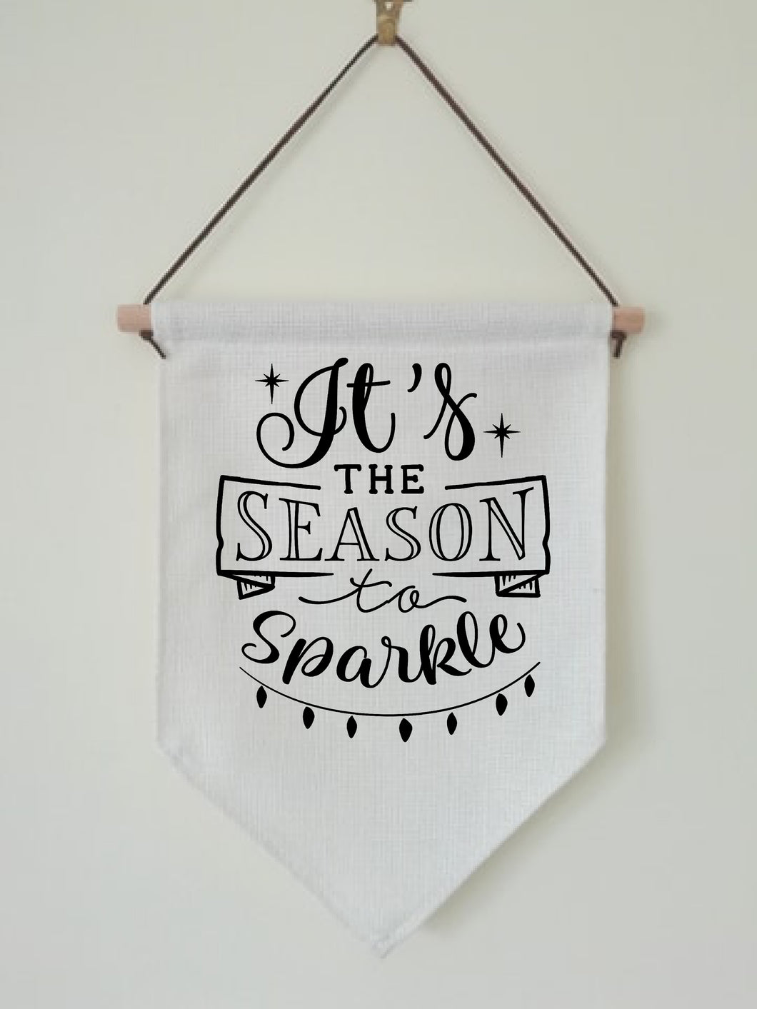 Christmas Hanging Banner Flag- It's The Season To Sparkle