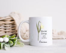 Birth Month Flower - January - Snow Drop - Personalised Printed Ceramic Mug