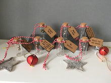 Mini Message Bottle- Bells and Angel wings- Christmas Tree Ornament - Fred And Bo