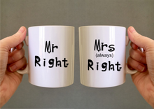 Mr Right & Mrs Always Right Printed Ceramic Mug Duo Set Of 2 Mugs