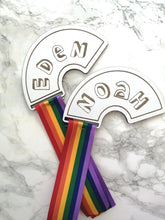 Personalised Name on a Rainbow Ribbon  Bookmark