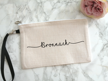 Personalised Linen pouch- handwritten name